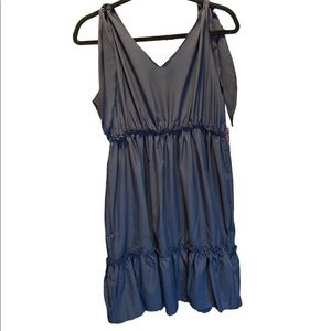 Navy tie strap dress